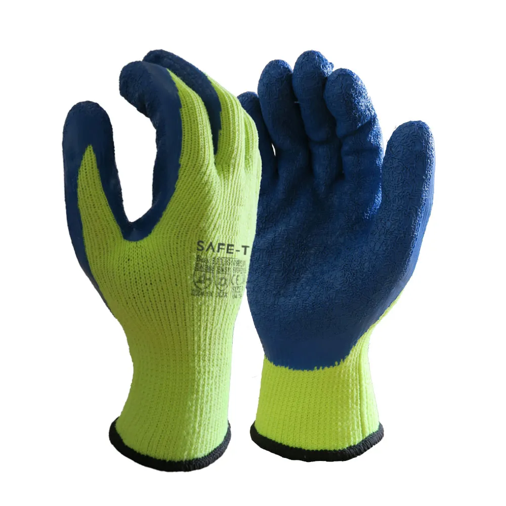 Hi-Vis Thermal Latex Grip Gloves - Yellow - Case of 120 Pairs — Yellow
